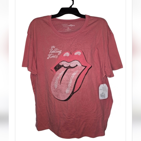 Time and Tru Pink Rolling Stones Tee - Picture 4 of 5